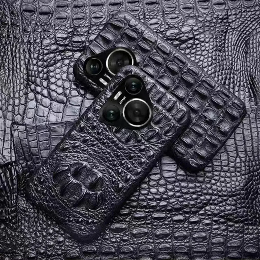 

Matte Genuine Natural Crocodile Leather Case for Huawei Pura 70 Ultra/Pura 70 Pro/Pura 70 Alligator Skin Cover