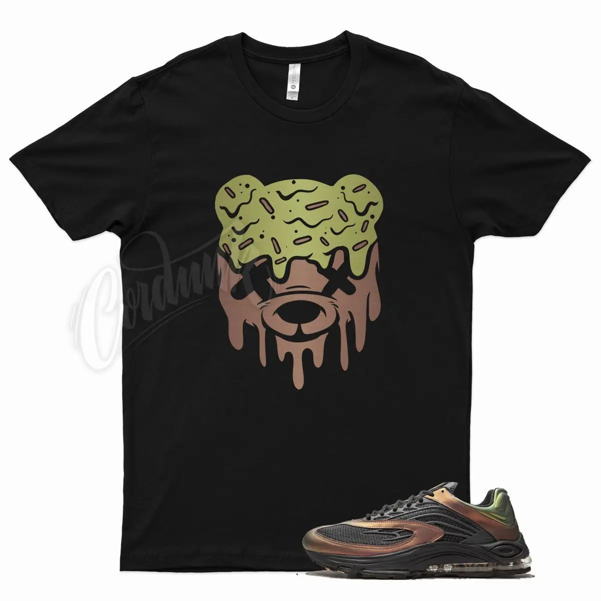 Black DRIPPY T Shirt for N Air Tuned Max Celery Saturn Red Green Patina Rust