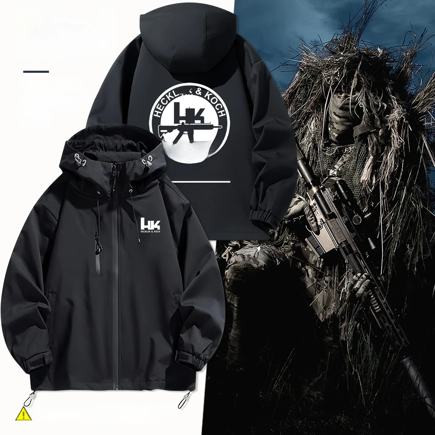 

Мужская уличная куртка HK Cany Theme с капюшоном, на молнии, ветрозащитная, с длинными рукавами, из мягкой ткани, для активного отдыха