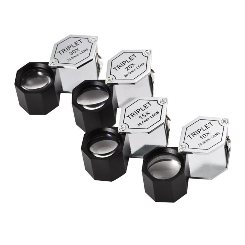 

ipiip 10X/15X/20X/30X Lens Handheld Eye Loupe Magnifier for Coin Inspection