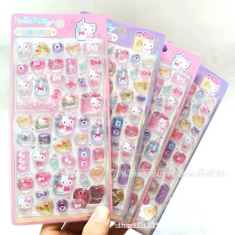 

Наклейки Goodnight Pajamal 3D с объемным блеском, милые животные, хрустальные декоративные наклейки для детей, коллекция мультяшных наклеек для девочек