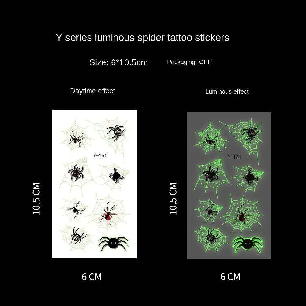 10 Stuks Fluorescentie Gloeiende Spinnenweb Stickers Tijdelijke Waterdichte Halloween Decoratie Stickers Stickers Body Art