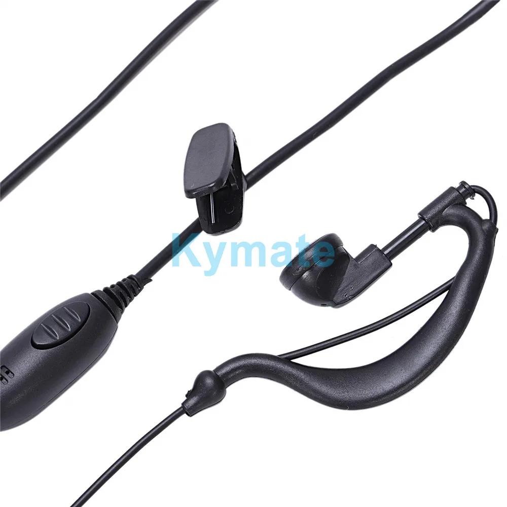 

2 Pin G Shape Clip-Ear Headset Earpiece is Compatible with for Motorola Two Way Radio Devices CP EP450 CLS1410 (10 Pack)