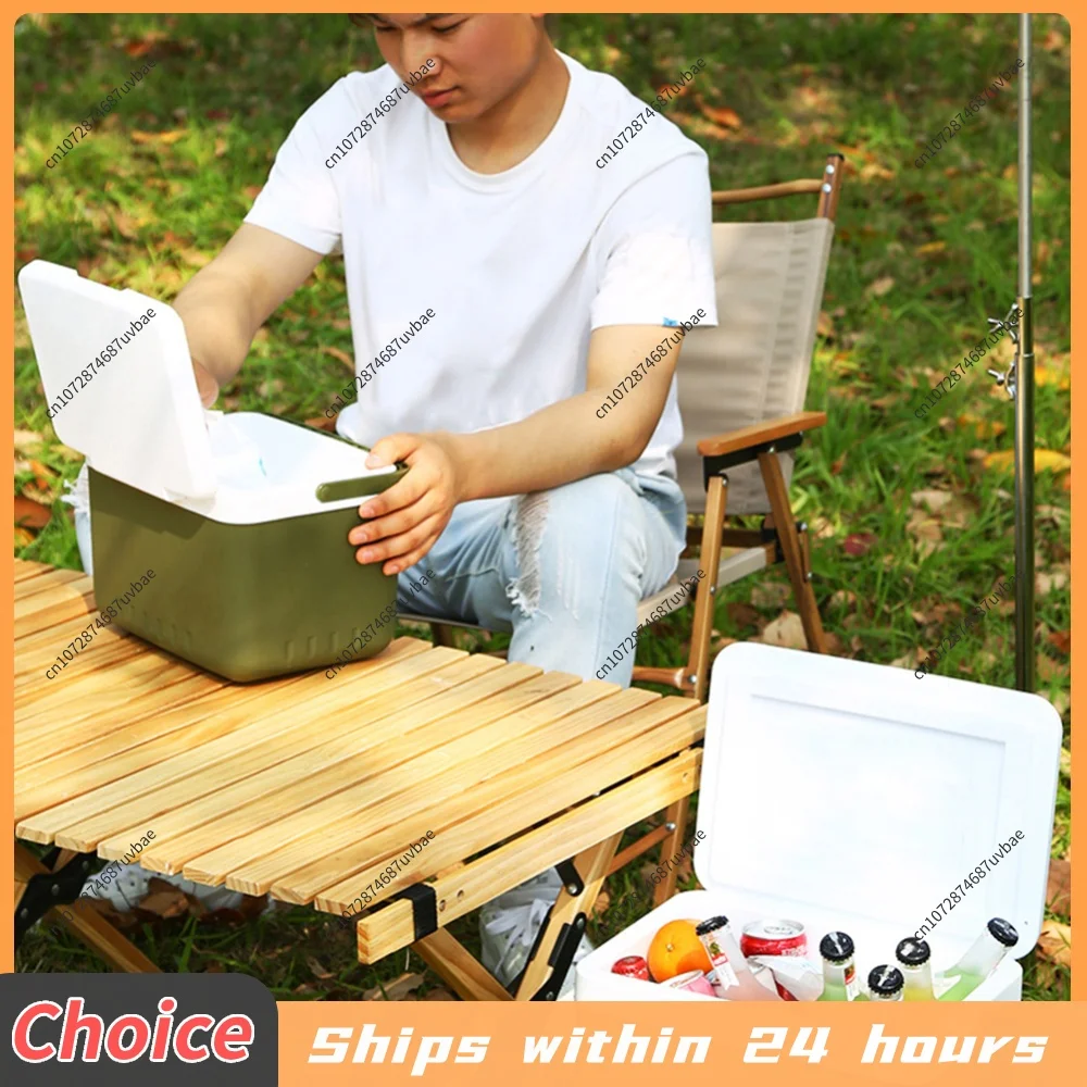 6/13L Cooler Box Portable Camping Refrigerator Incubator Large Capacity Car Ice Bucket Heat Preservation Camping BBQ Equipment