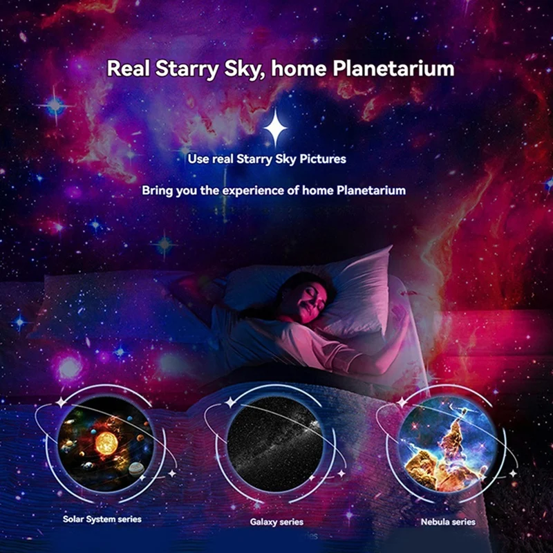 Night Light Planetarium Galaxy Projector Star Planetarium Projector 360° Rotate Starry Projector Lamp For Ceiling Room Decorat