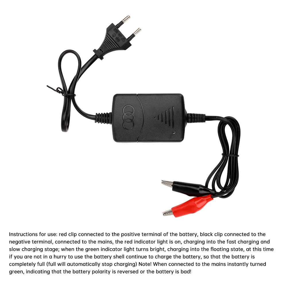 EU Plug/US Plug 12V Lead-acid Battery Charger Electric Vehicle Battery Charger Power Adapter Module for Car Motorcycle