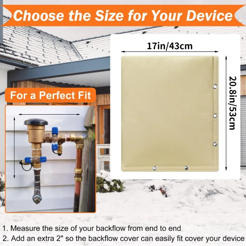

VELIF-Insulation Cover Backflow Preventer, Sprinkler Cover Waterproof Valve For Winter 17" W X 21" H For Outdoor Pumps