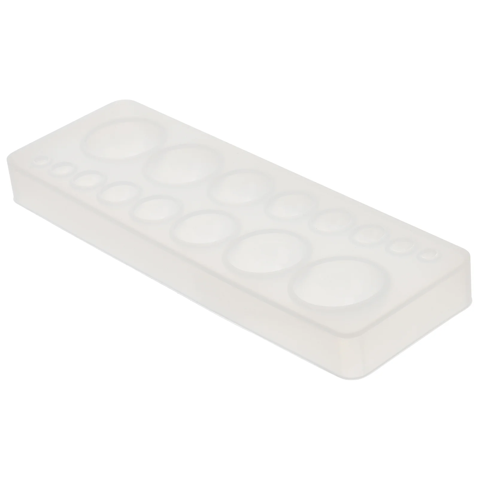 

Epoxy Mould DIY Multi Round Shape Time Silicone Mould Mirror Polishing Model Board for Home DIY Craft (White)