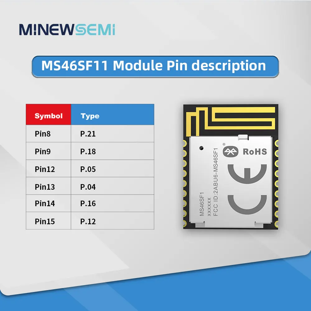 New Arrival Cost Effective Nordic nRF52805 Bluetooth BLE 5.0 Low Energy MS46SF11 IoT Wireless Module Bluetooth