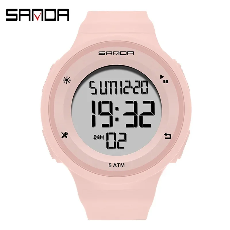 SANDA Top Brand Multi-function Luminous Women Men Led Digital Watches Waterproof Outdoor Climbing Sports Electronic Watch