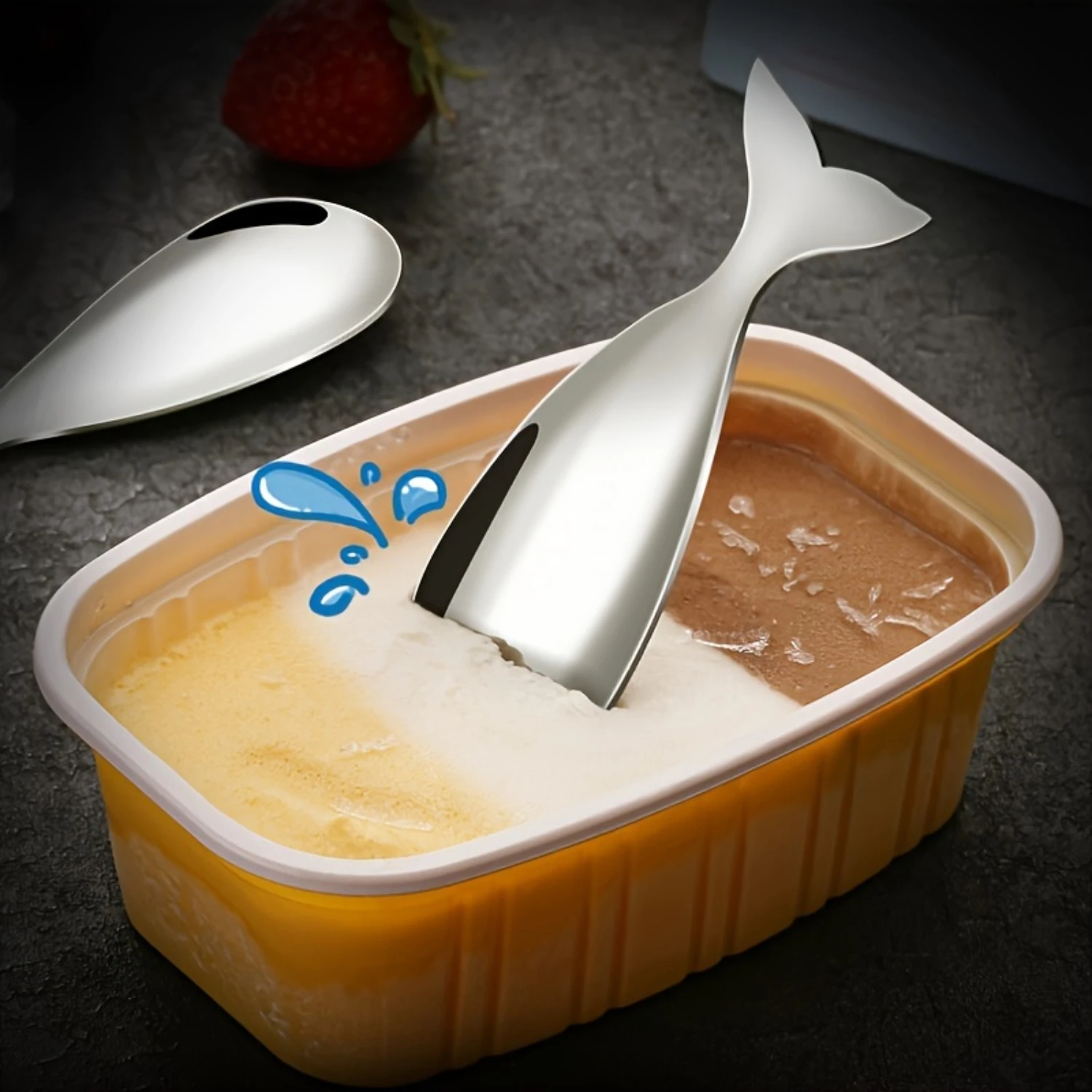 3-Piece Whale-Shaped Stainless Steel Dessert Spoons - Perfect For Ice Cream, Coffee & Tea - Ideal Gift Set