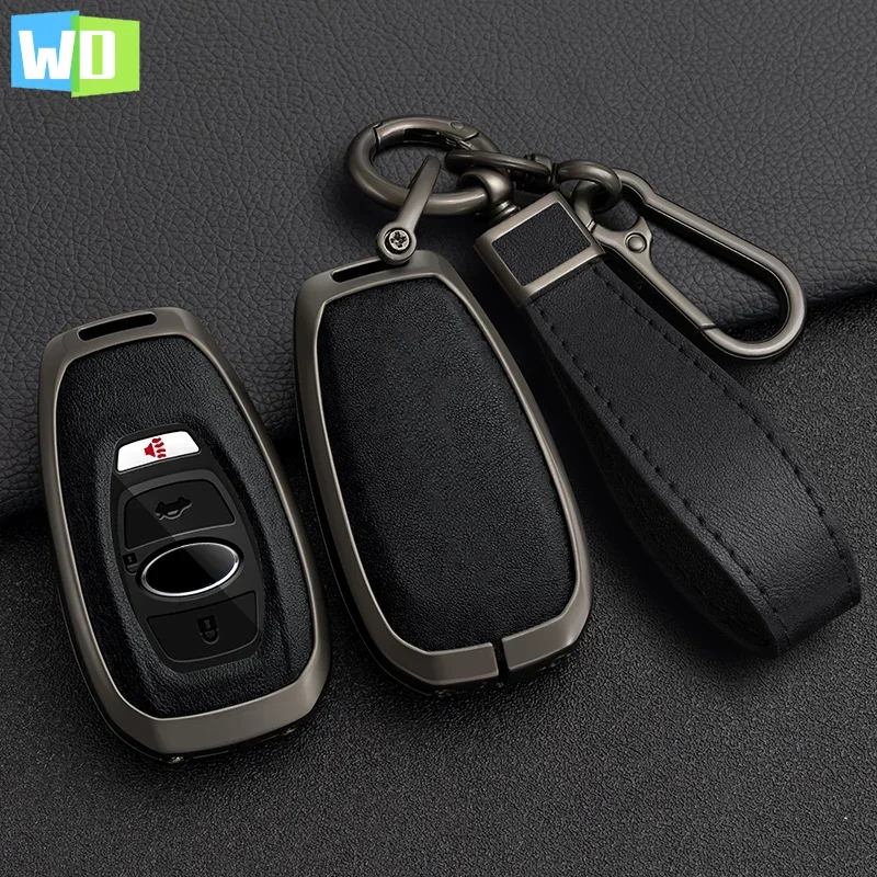 

Zinc Alloy Leather Car Key Case Cover For Subaru BRZ STI XV SV Forester Legacy Outback Crosstrek Impreza WRX Ascent Accessories