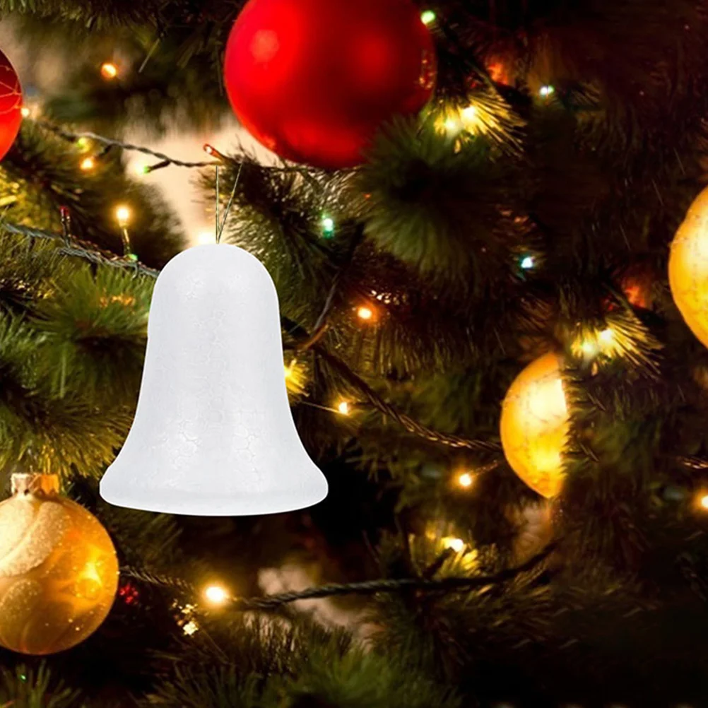 

6Pcs Foam Bell Ornaments Christmas Decor DIY Projects Models Small Bells for Crafts Festive Design Holiday Decor