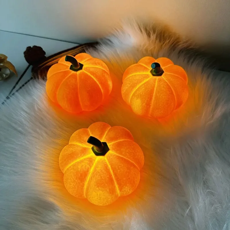 Abóbora criativa luz noturna decoração de halloween luz noturna quarto dormitório atmosfera suave luz noturna com luz de sono