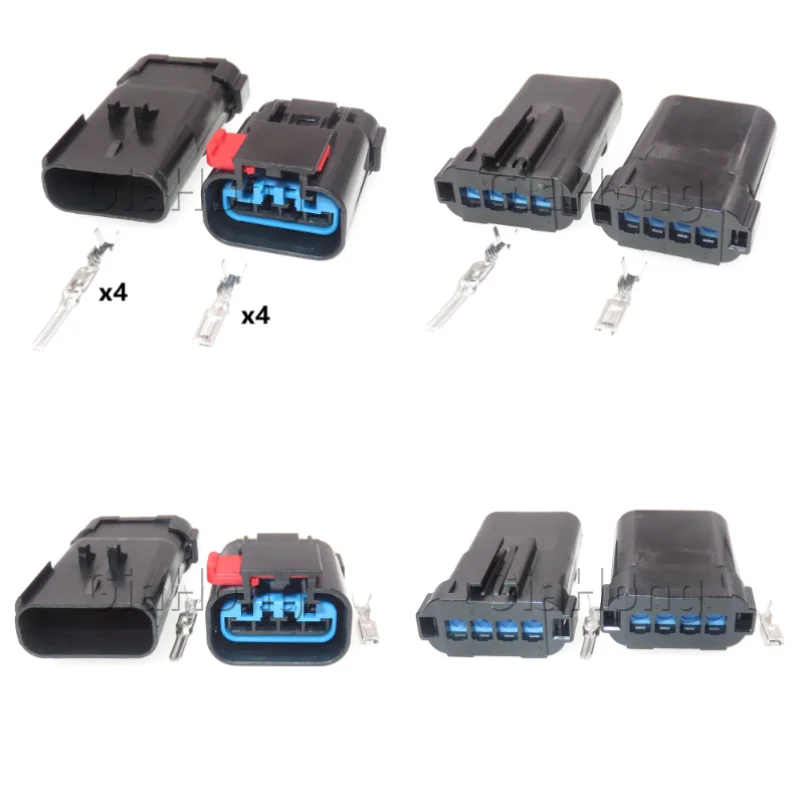 1 Set 4 Ways AC Assembly Auto Parts 54200413 54200409 Automobile Sensor High Voltage Pack Wire Cable Socket Car Selaed Connector