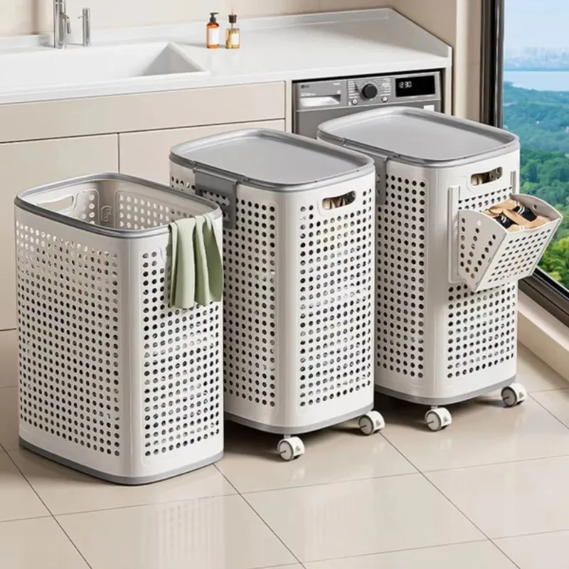 Multifunctional household plastic laundry basket PP material bathroom dirty clothes