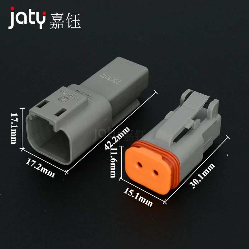 1pcs 2-Pin DT06-2S/DT04-2P Automotive Waterproof Connector Daytime Running Light Spotlight Excavator Engineering Plugs