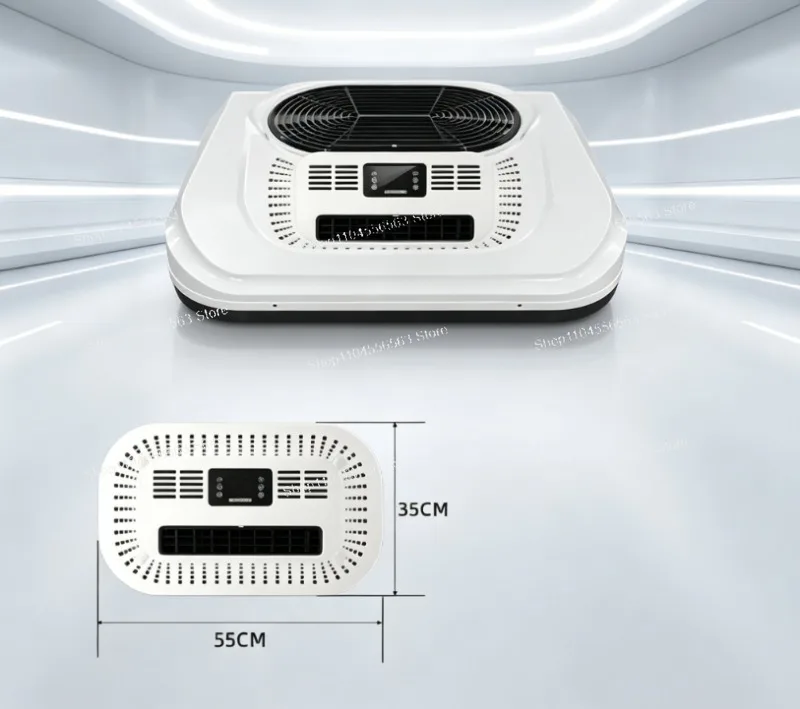12V/24V Rooftop Mini Air Conditioner, DC Heating Cooling AC Unit for Truck Caravan RV Camper Vehicle with Remote
