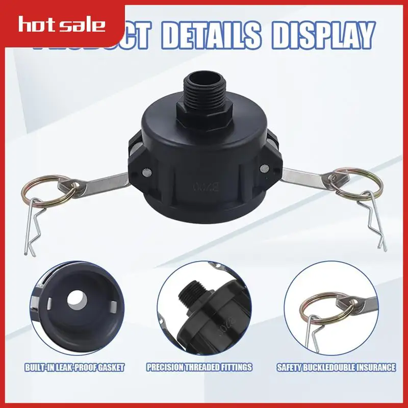 

A52I-IBC Tote Adapter 2" Cam Lock For 275-330 Gallon IBC Tote Tank With Heavy Duty Plastic Garden Hose Shut Off Ball Valve