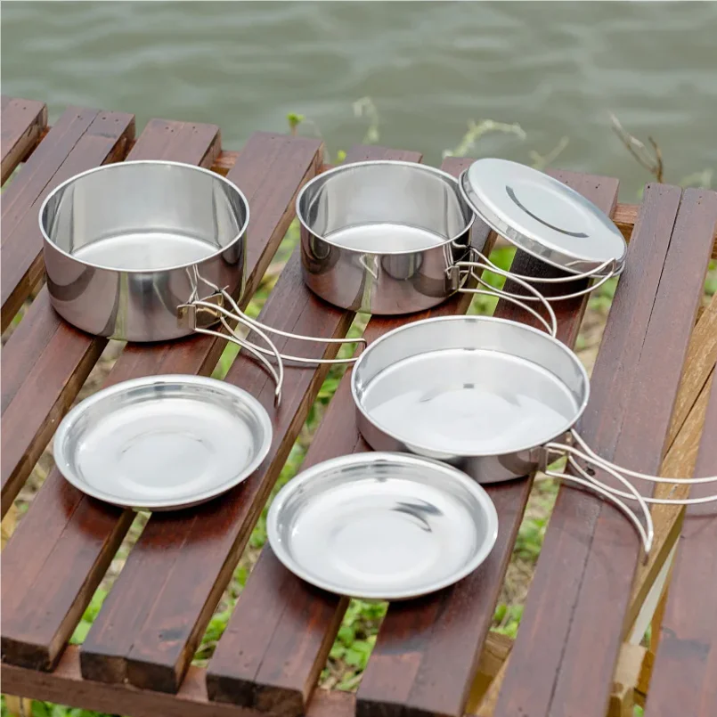 8pcs/Set Camping Cookware Mess - Camping Cooking Mess Kit recension och pris