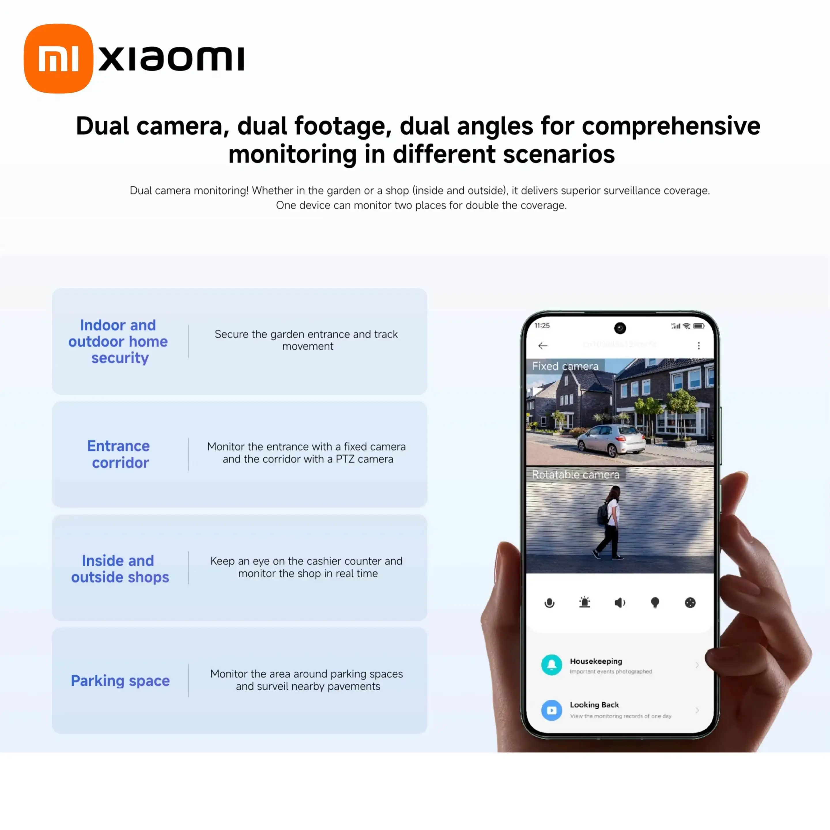 NEW Xxiaomi Outdoor CW500 Dual Camera Version IP66 Security Protection CCTV AI Detection Full-Color Night Vision Smart Home