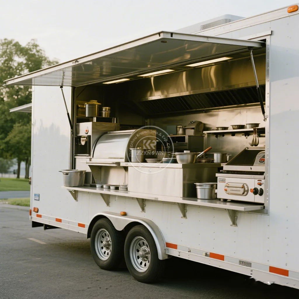 

Прицеп-фургон для продажи еды с сертификатом DOT, передвижной фудтрак с полностью оборудованной кухней