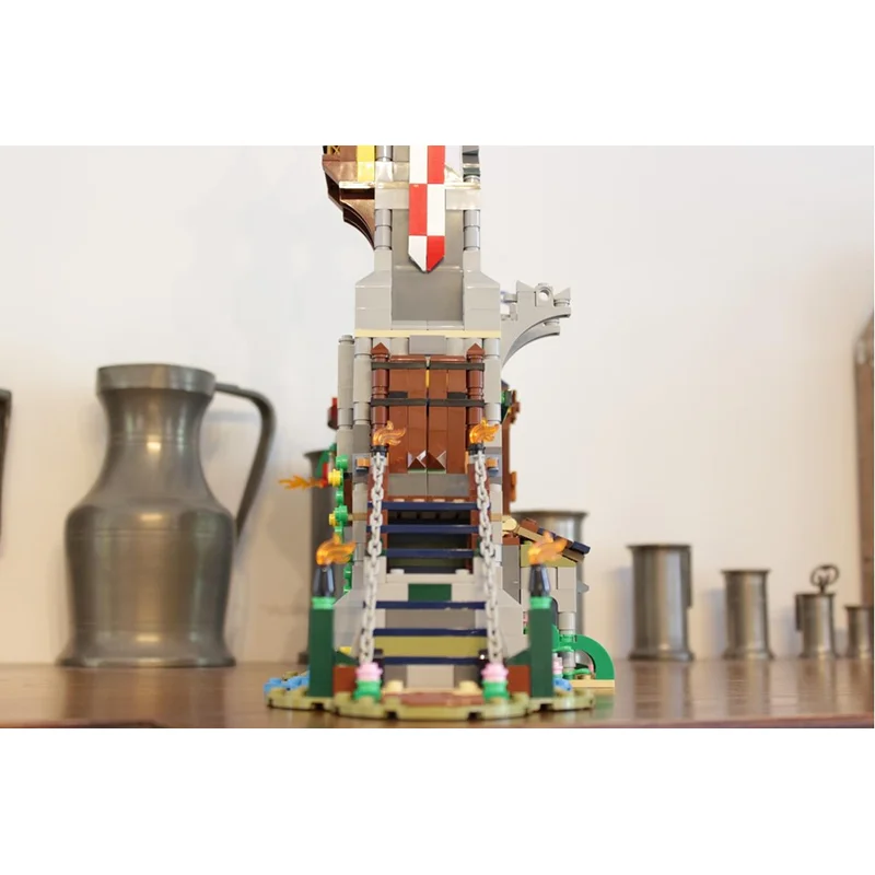 1312PCS Moc 중세 건축 마법사의 던전 모델 DIY 조립 빌딩 블록 장난감 어린이 생일 선물