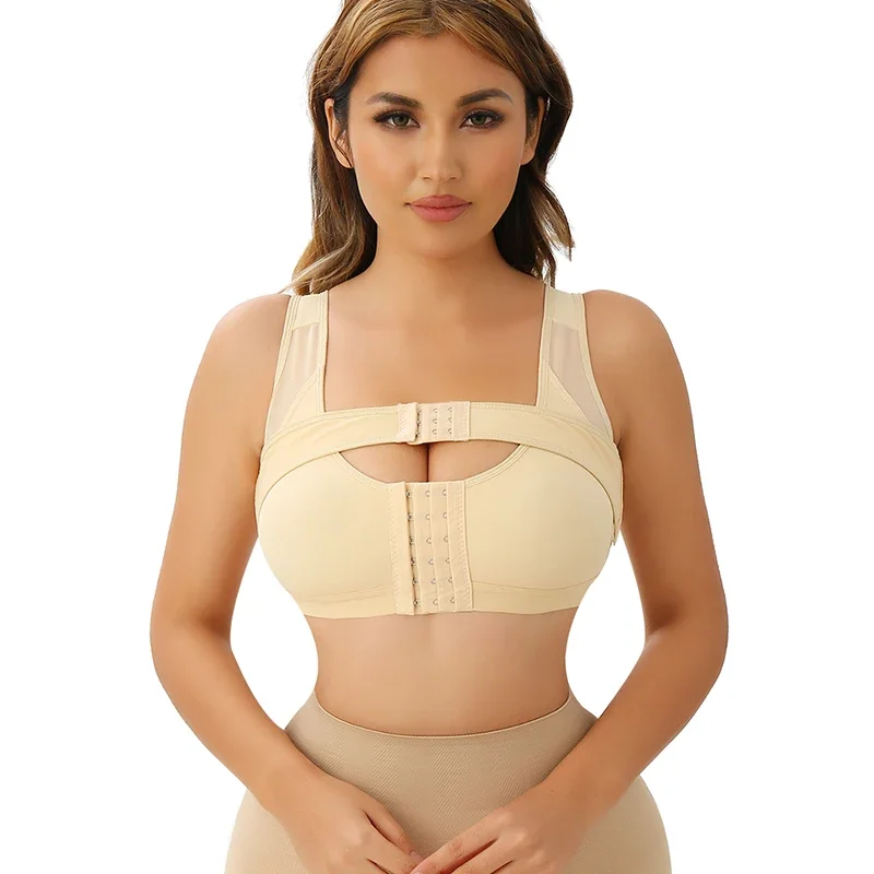 

Women Post-Surgery Shaper Front Closure Bra Posture Corrector Breast Support Band Slimmer Compression Top Shaping Underwear