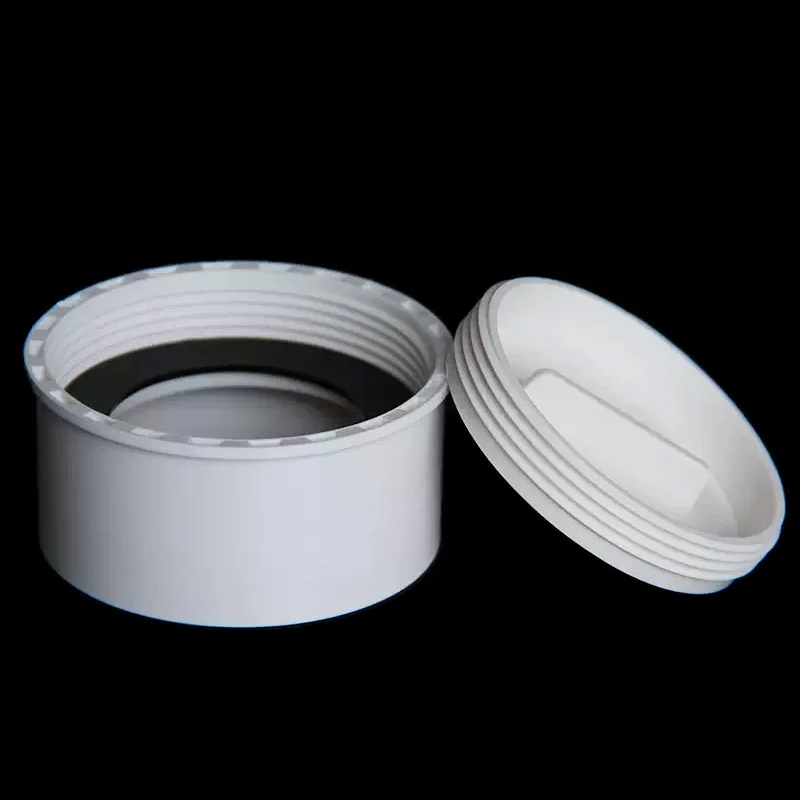 1~10PCS 50mm/75mm/110mm/160mm White PVC Horizontal Cleanout Plug Cap Inspection Outlet Drain Pipe Fitting Plug