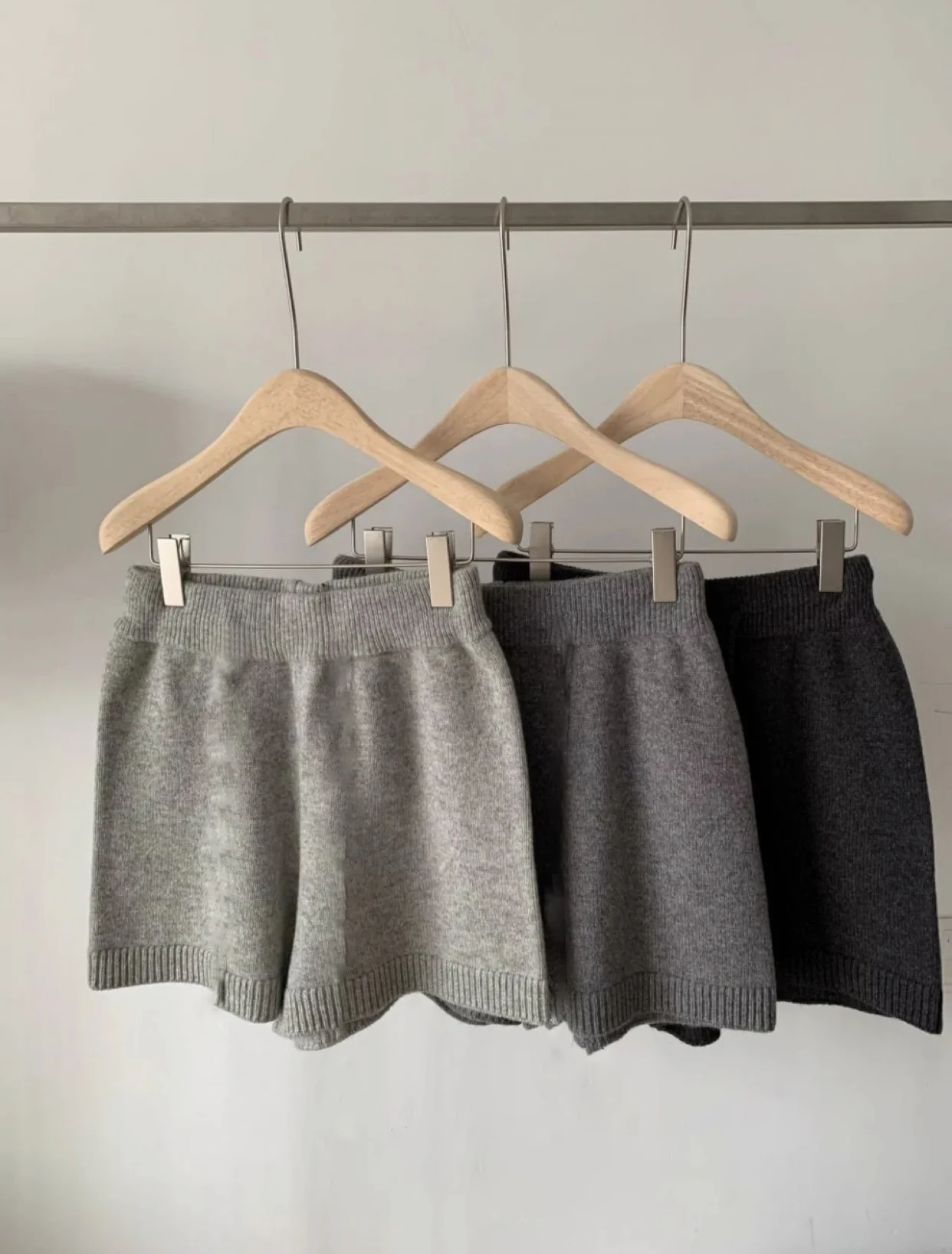 Pantalones informales coreanos Sle de cintura alta y pierna recta de punto para mujer, temporada de primavera y otoño, Color para ir al trabajo