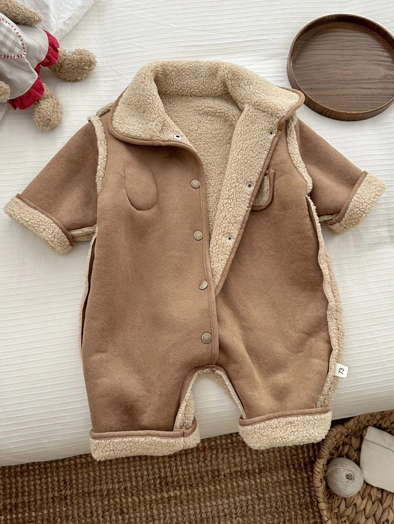 HY230198 Korean Style Autumn Winter Warm Baby Clothes Trendy Unisex Outdoor Outfit Thickened Harie for Boys And Girls