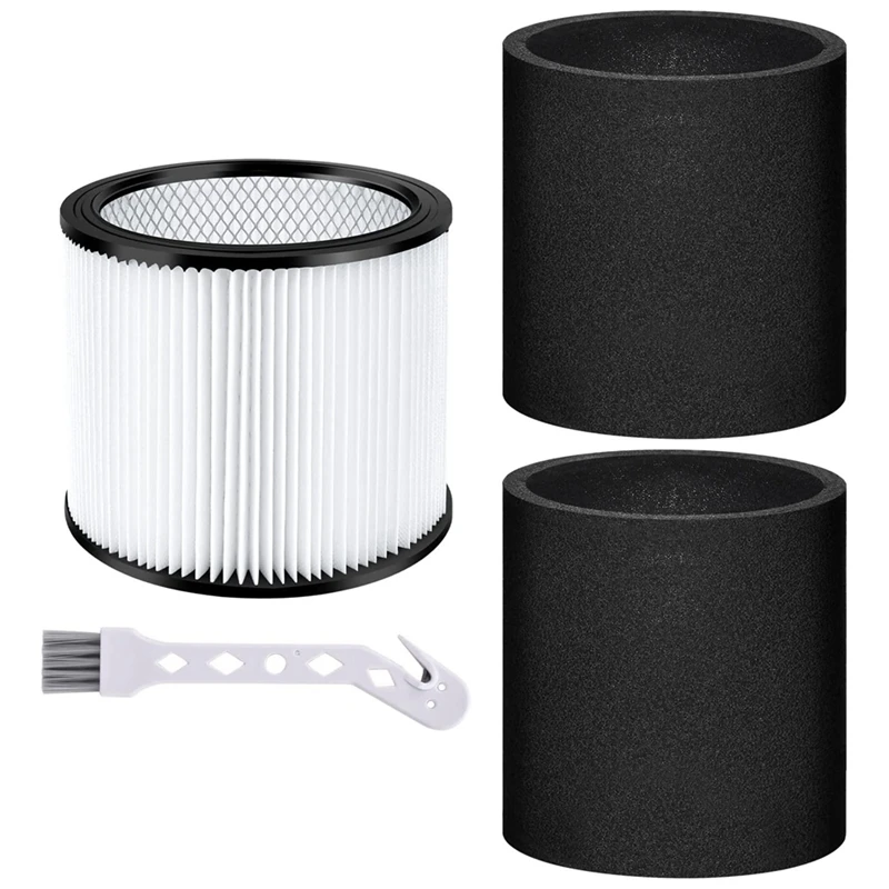 Cartridge Filter Parts Accessories For Shop Vac 5 Gallon Up Wet/Dry Vacuum Cleaner, Compare To Part 9030400 & 9058500