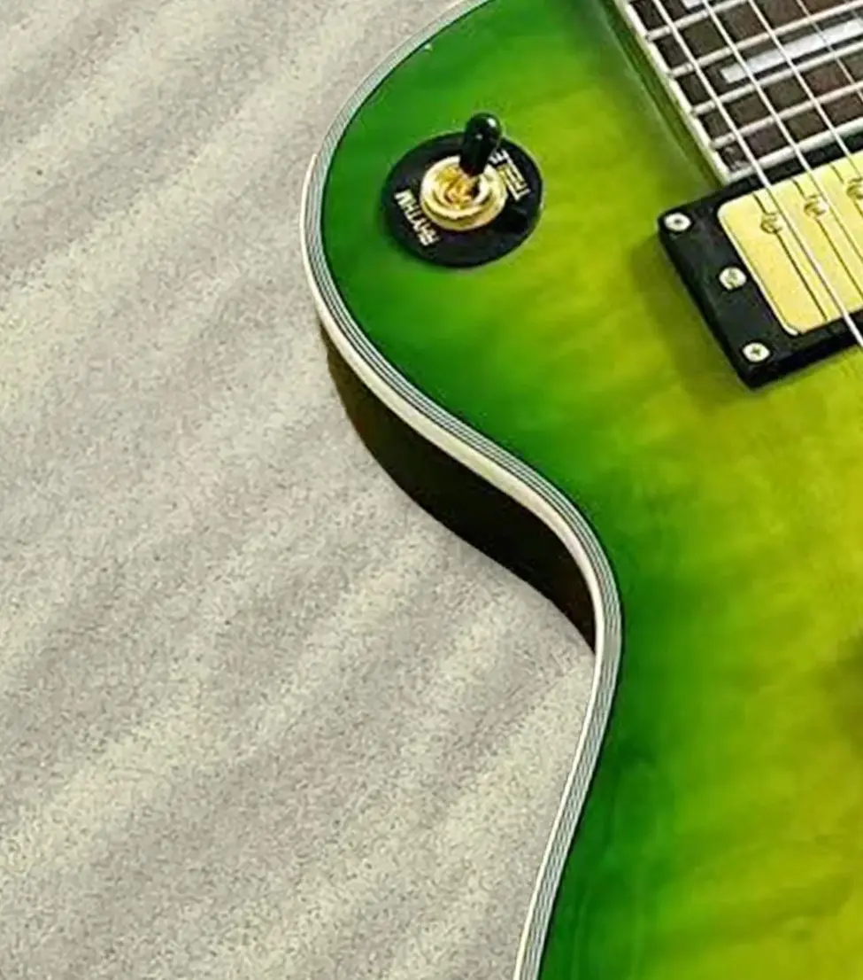 1959’ Slash Anaconda-Burst Gradient Green Electric Guitar 6-string Body Tuners High Standard Guitarra in Custom Shop