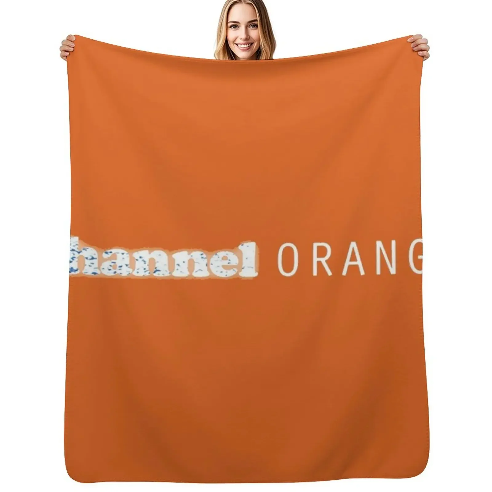 

CHANNEL ORANGE Throw Blanket Decorative Beds Cute Plaid Blankets For Bed Soft Big Blanket