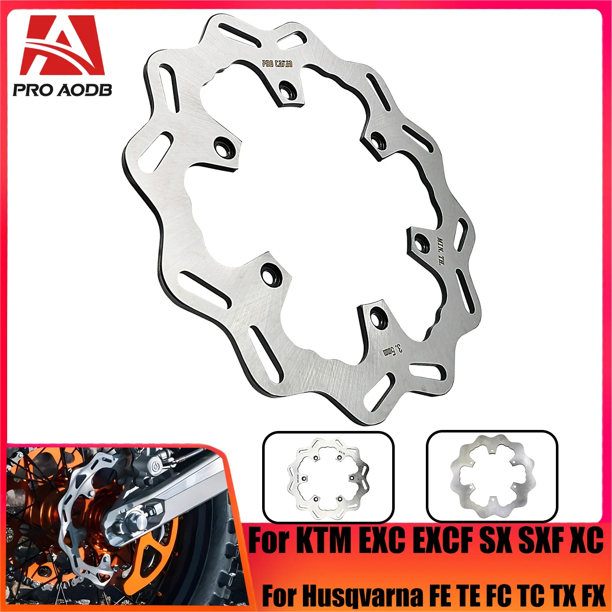 Motorcycle 220mm Rear Brake Disc For KTM EXC EXCF XC XCF XCW SX SXF TPI Six Days Husqvarna FE TE FC TC TX FX GasGas EX EC MC EXF