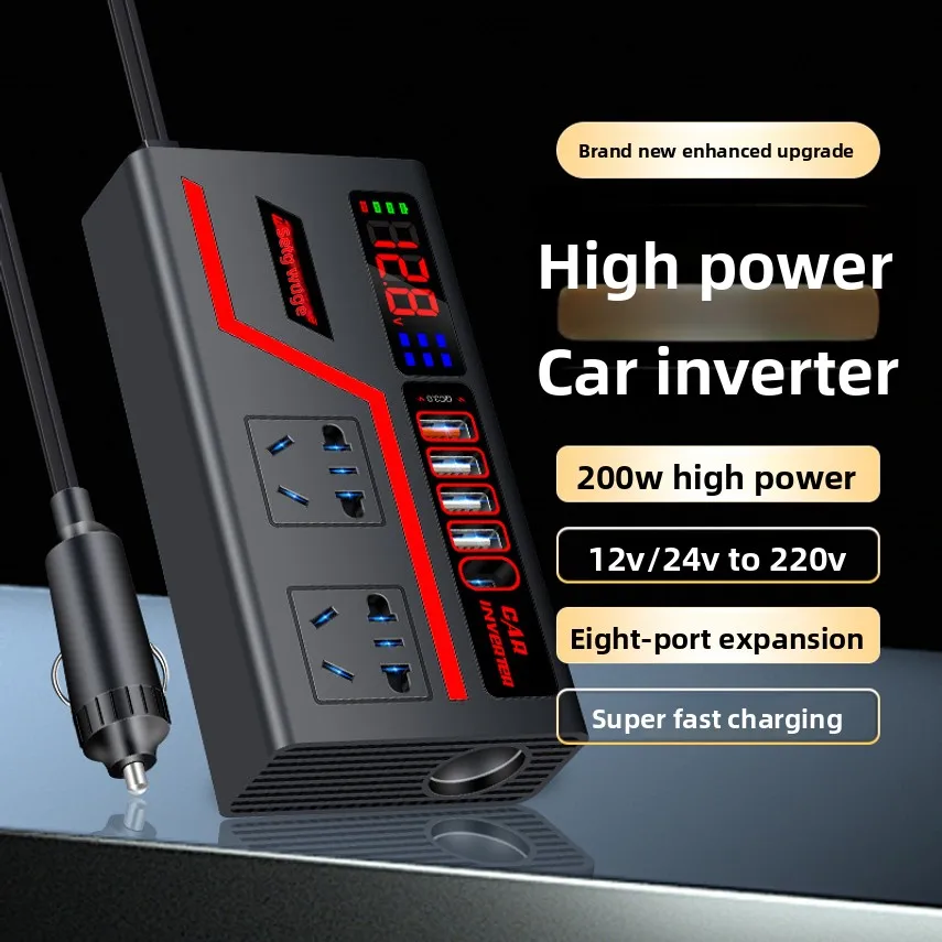 Car Inverter 12v To 110v 24v To 220v Car Truck Cigarette Lighter Converter Car Charging Adapter
