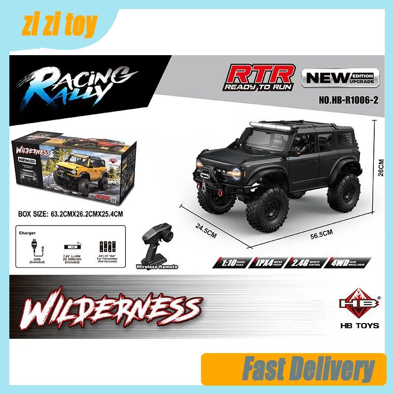 Huangbo Hbr1001/R1006 Upgraded Simulation Climbing Off-Road Vehicle 1:10 Professional Adult Rc Four-Wheel Drive Remote Control