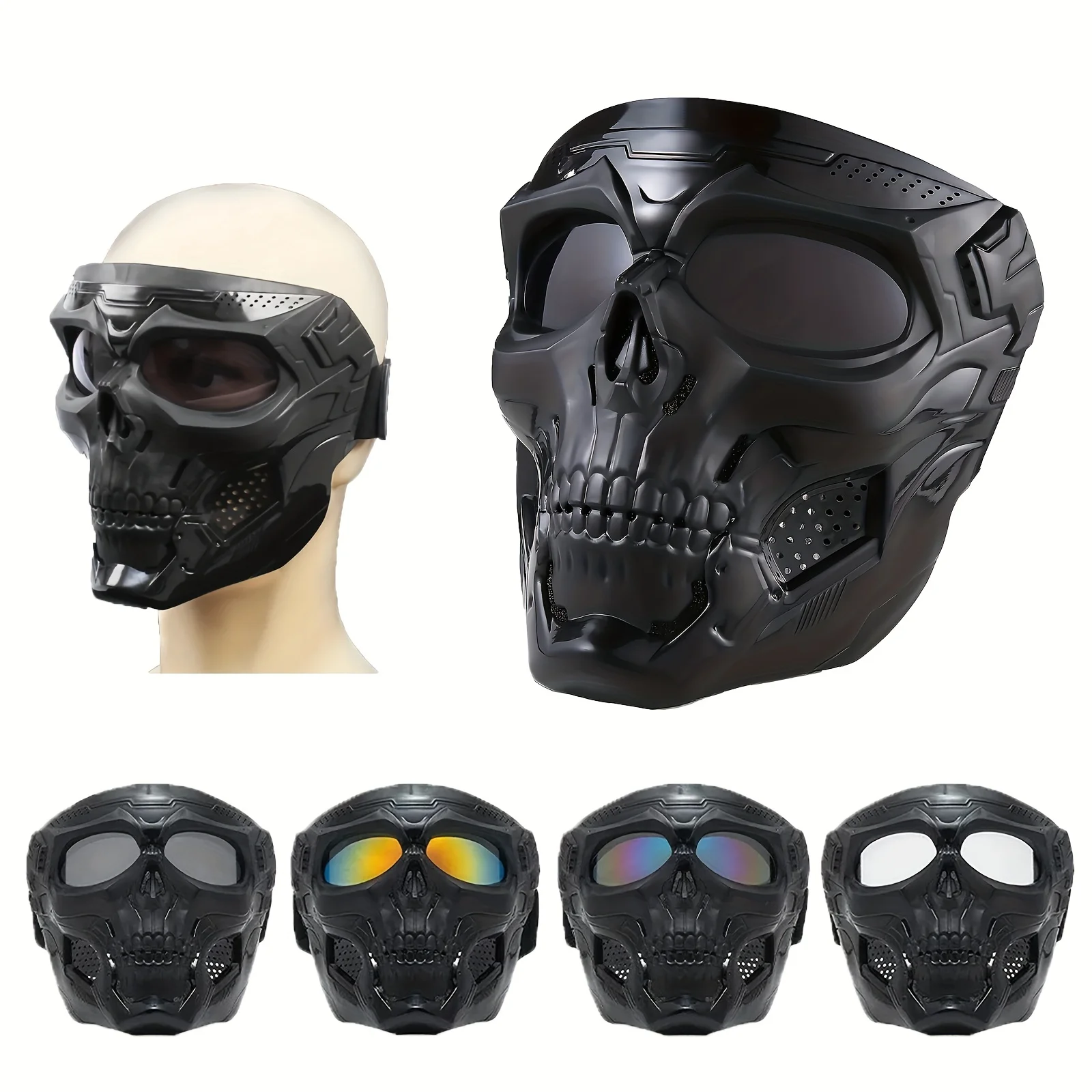 Skull Design, Adjustable Strap & Side Pockets, Perfect for Halloween, Role-Playing, Day of the Dead, and Cosplay