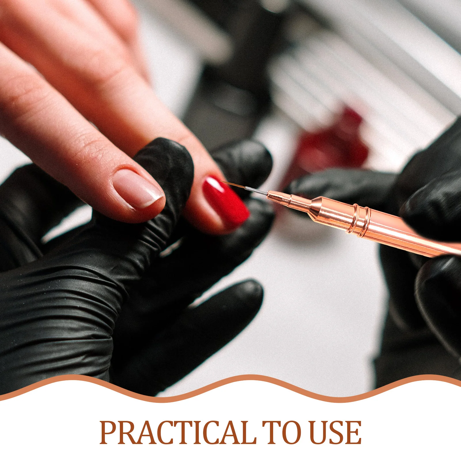 3 قطعة مجموعة أقلام تزيين الأظافر فرشاة مانيكير أدوات تصميم الأظافر لوازم صالونات التجميل المهنية فرشاة بطانة للأظافر #2