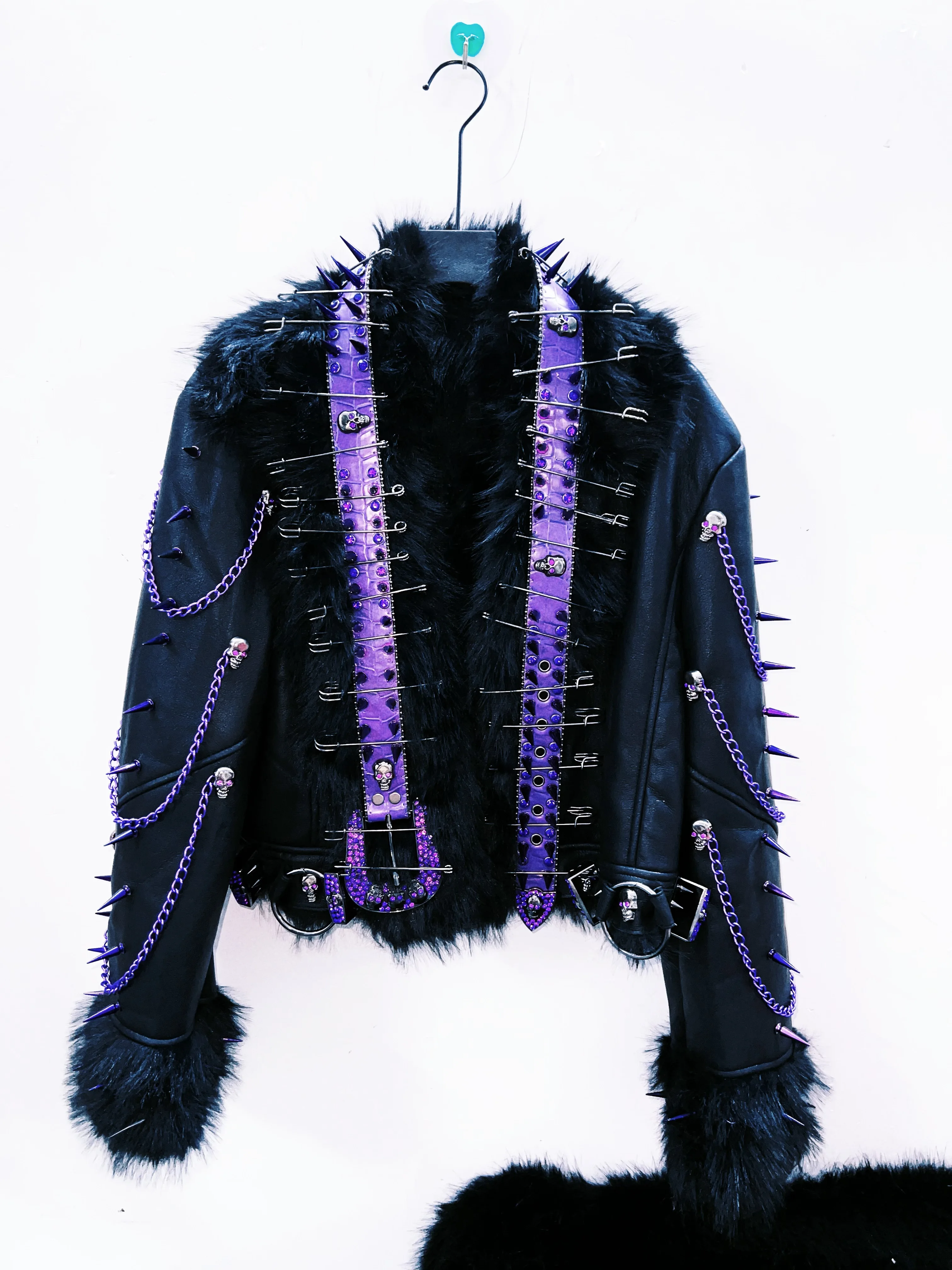 ジャケット・アウター 00s y2k grunge SCHLUSSEL Leather Jacket Skull Leather jacket y2k Leather jacket Harajuku Leather jacket