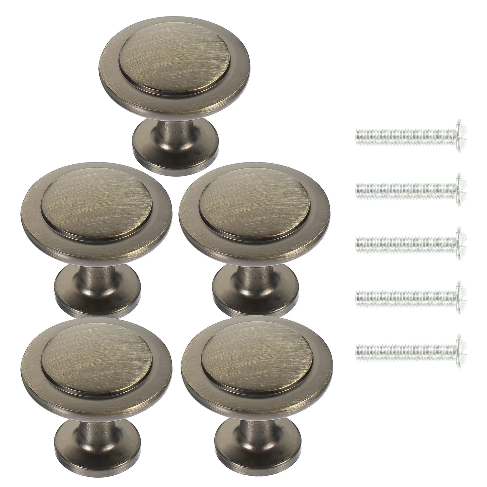 5 قطعة درج مستدير سحب سبائك الزنك مقبض كابينة معدنية لخزانة الملابس باب مقابض الأثاث سحب استبدال الأجهزة