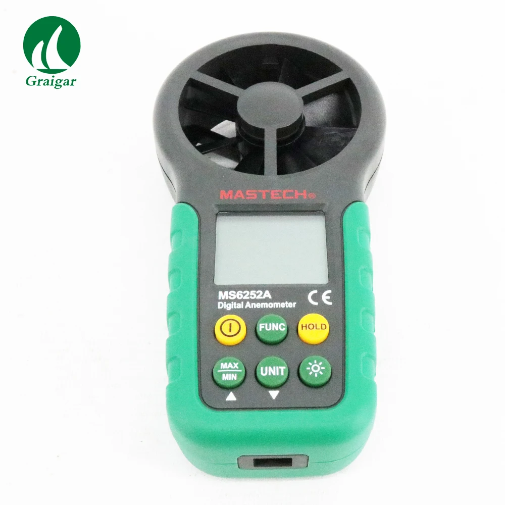 

Mastech MS6252A Handheld Digital Anemometer Wind Speed Meter Air Flow Wind Anemometer Air Velocity 0.80~30.0m/s