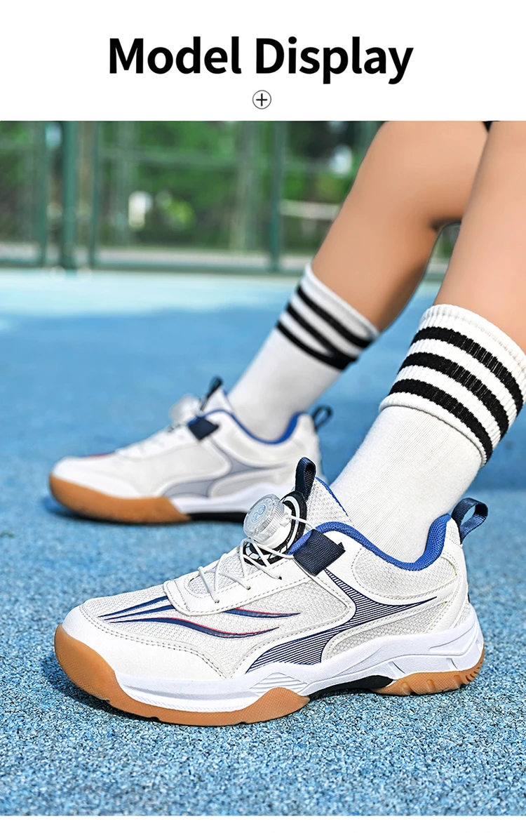Atmungsaktive Tischtennisschuhe für Kinder Leichte Rutschfeste Outdoor-Badmintonsneaker Sporttrainingsschuhe für Jungen – Detail 7
