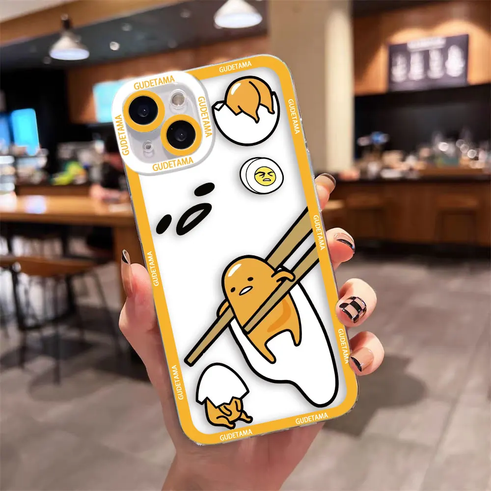 Fashion Hot G-Gudetama Egg Cover Angel Eyes Clear Case For Samsung Galaxy A03 A04 A05 A05S A11 S10 S20 S21 S22 S23 S24 Case Capa