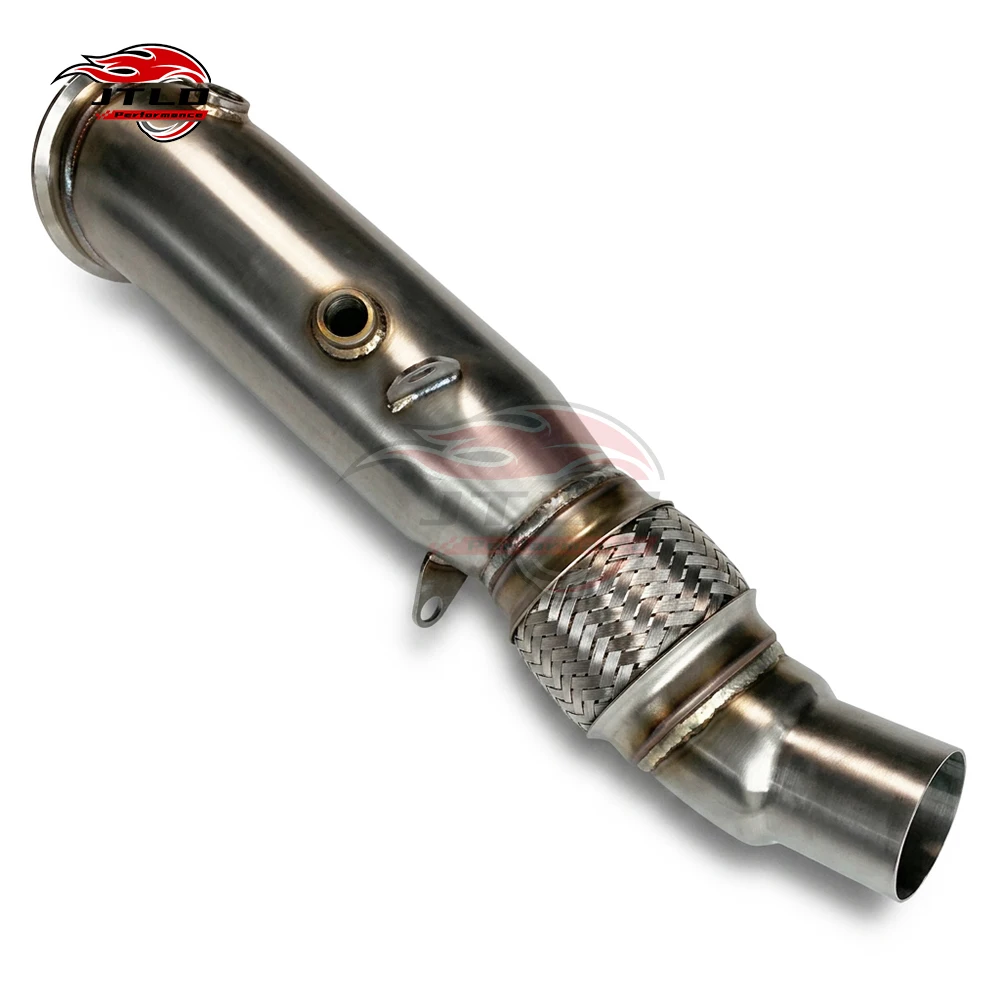 Premium Brushed Stainless Steel Downpipe For BMW N20 Engine (F30/F32 320i 328i 428i) - High Flow Racing Exhaust