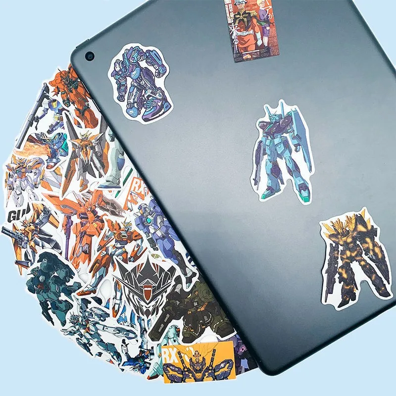 10/30/50pcs Japanese Anime GUNDAM Stickers Decals Waterproof Graffiti Skateboard Motorcycle Helmet Cool Kids Toys Sticker Packs