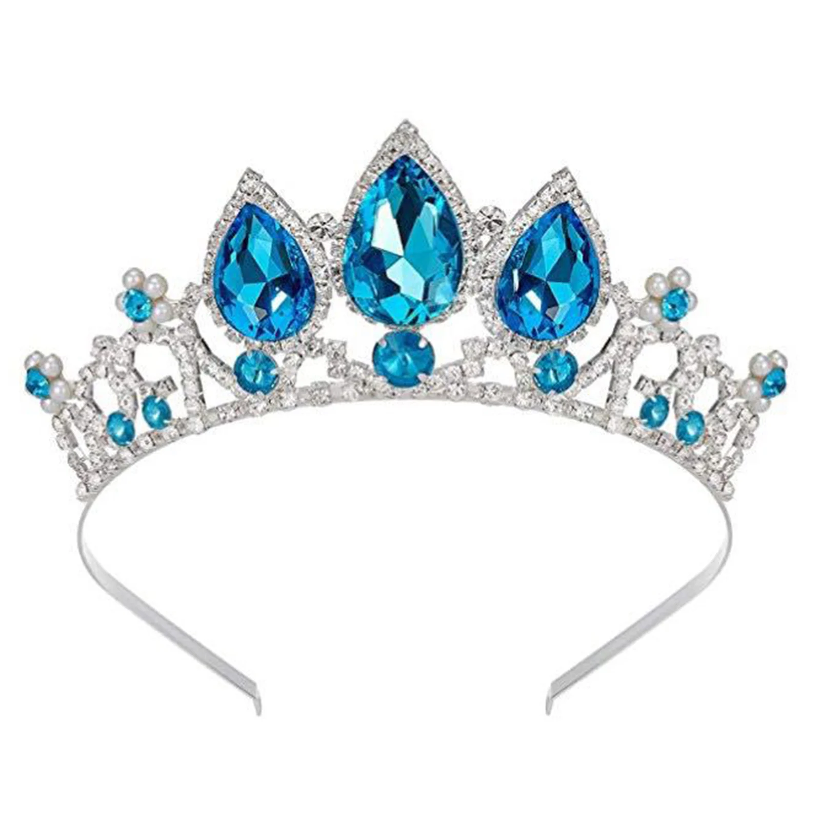 Princess Crowns for Women Girls Kids Shiny Rhinestone Tiaras Simple Crystal Headbands for Bride Wedding Hair Jewelry Accessory