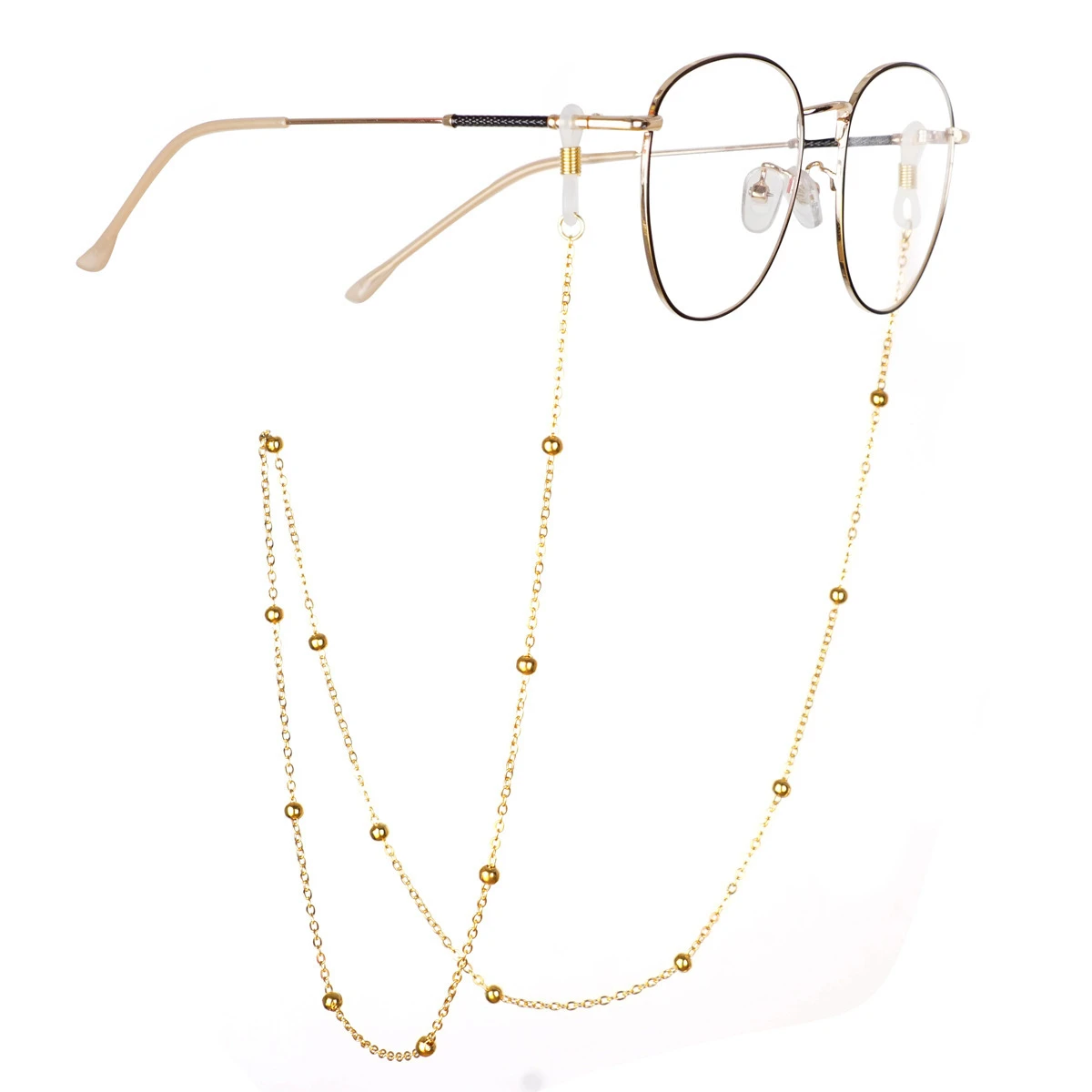 Fashion Eyeglass Chains for Women Pear Crystall Sunglasses Chains Glasses Cord Holder Gold Eyewear Lanyard Necklace Strap Rope