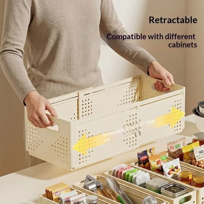 Adjustable Storage Box Holds Clothes Kitchenware And Desk Items Expandable Saves On Drying Time