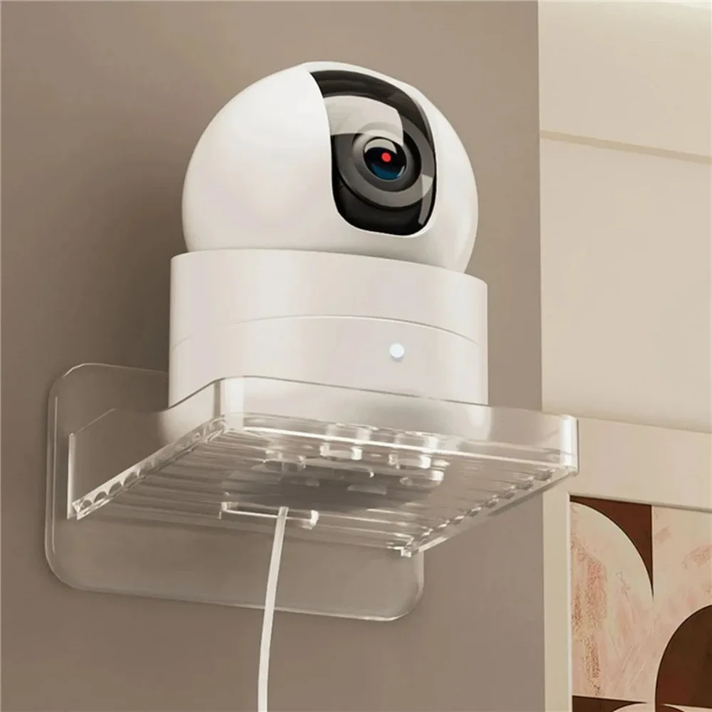 Wall Mounted Camera Supporting Holder Self Adhesive Space-saving CCTV Monitoring Bracket Mini Surveillance Mount Shelf